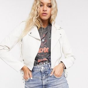 Bershka vegan leather moto jacket